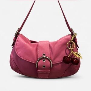 Coach Soho Pink Leather Buckle Shoulder Bag